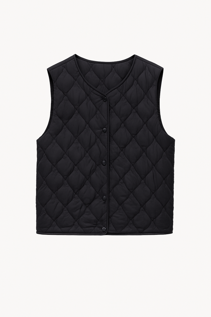 Dwustronna Kamizelka Pikowana | Lekka i Uniwersalna | Zapięcie na Napki | Idealna na Przejściowy Sezon