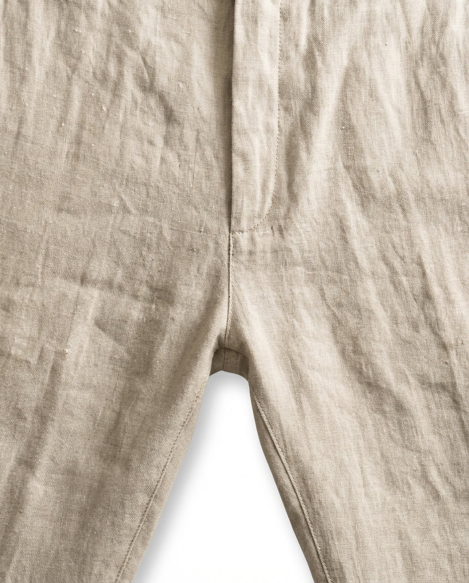 Lniane spodnie męskie | Prosty krój | Oddychający materiał | Na wiosnę i lato