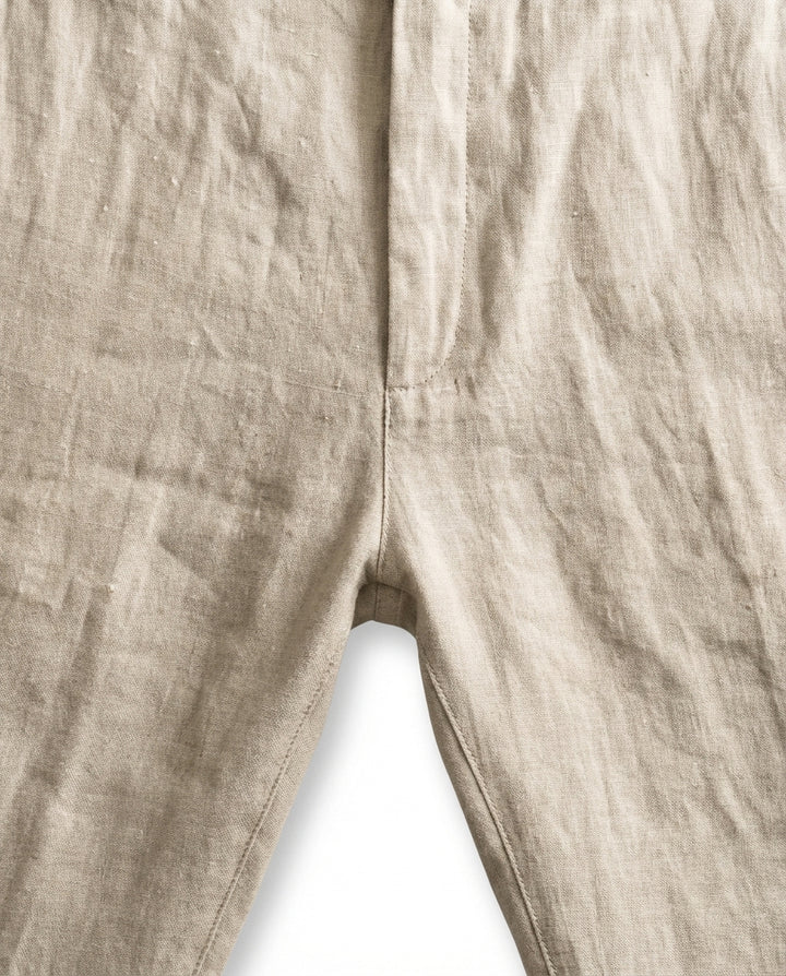 Lniane spodnie męskie | Prosty krój | Oddychający materiał | Na wiosnę i lato