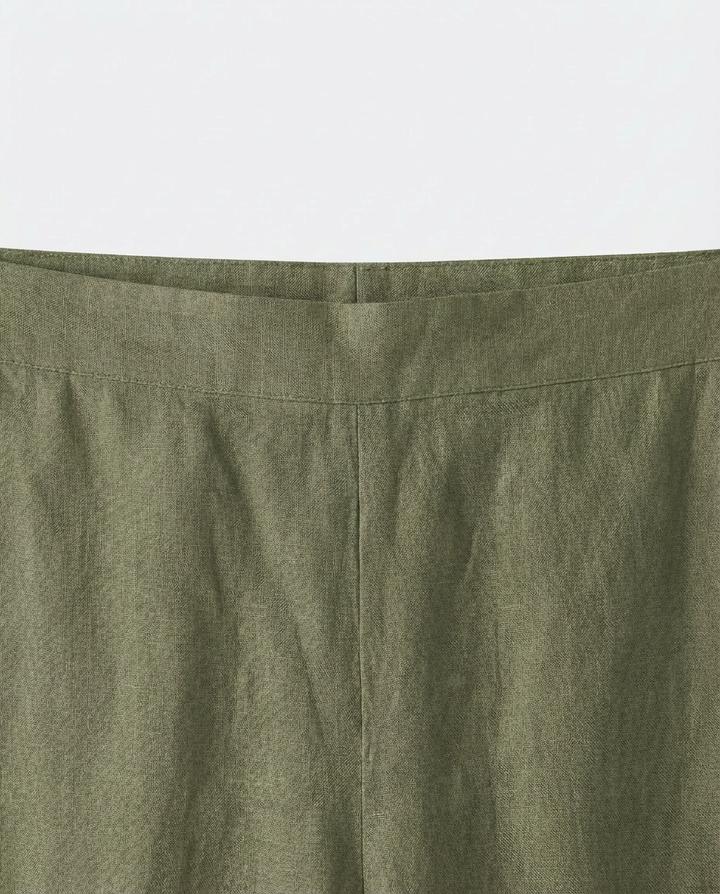 Spodnie Damskie Lniane Eleganckie | Workowaty Krój | Lekkie Materiały | Na Co Dzień