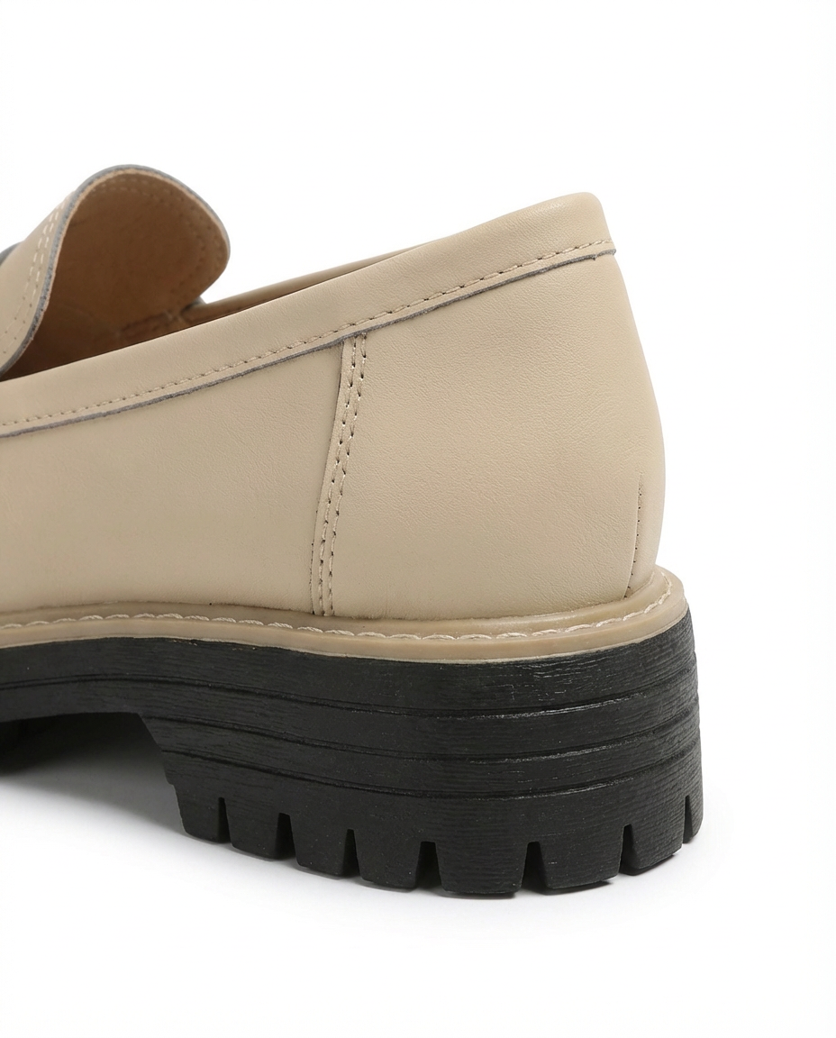 Mokasyny Damskie Mokasyny Na Platformie | Wsuwany Krój | Gruba Podeszwa | Na Co Dzień