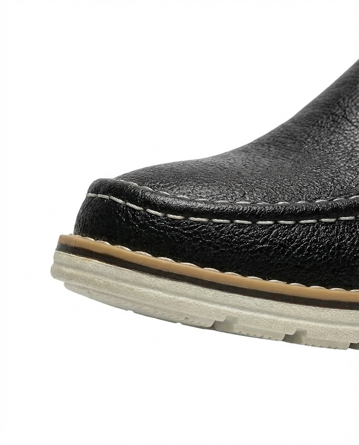 Skórzane mokasyny męskie | Klasyczny krój | Amortyzowany komfort | Na co dzień