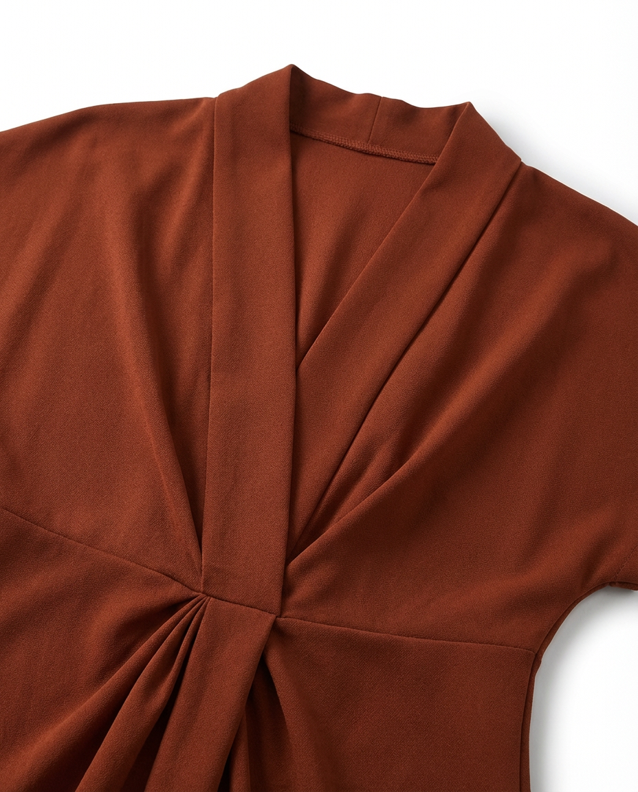 Sukienka Midi Damska Kopertowa | Regulowany Krój | Wygodne Wiązanie | Na Co Dzień i Na Wyjścia