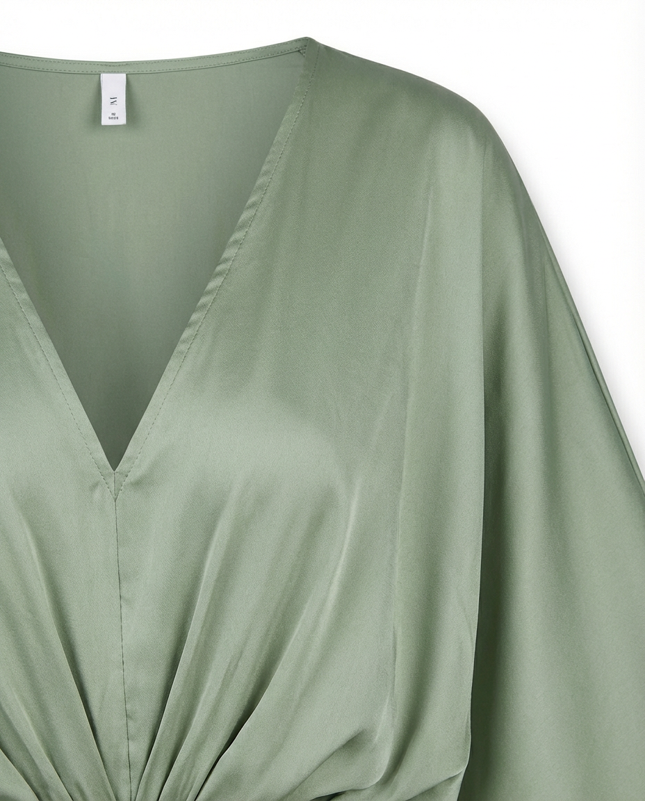 Sukienka na Wesele Damska Elegancka | Luźny Krój | Wysokie Rozcięcie | Na Wiosnę i Lato