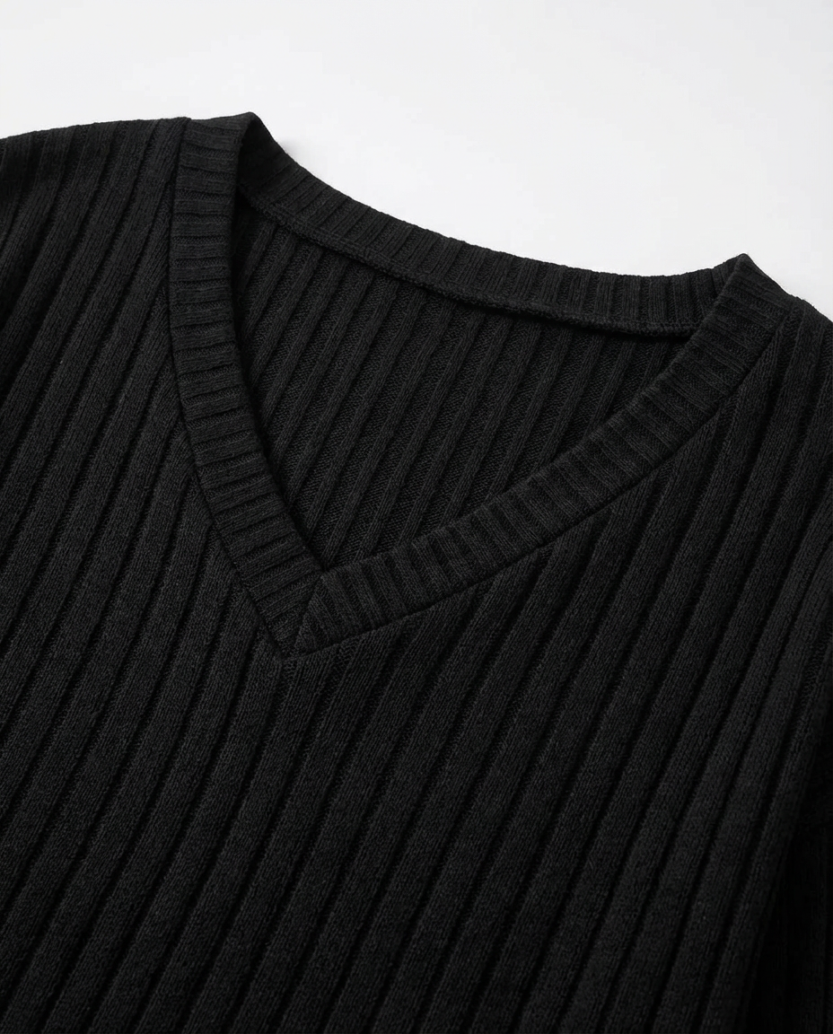 Damski Komplet Dzianinowy | Prążkowana Tkanina | Swobodny Krój | Na Co Dzień i Do Domu - 7