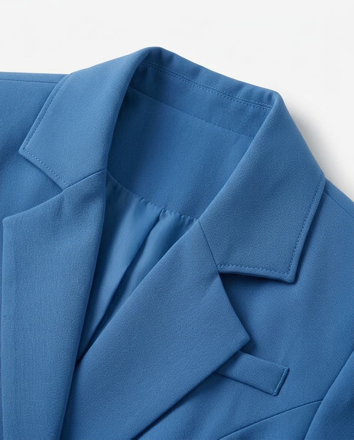 Sukienka Damska Marynarska | Dopasowany Krój | Pasek w Talii | Na Co Dzień