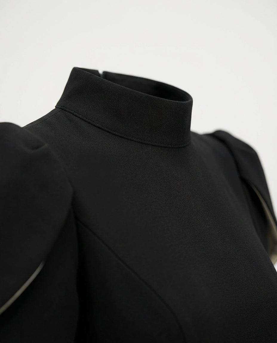 Sukienka Damska Mini Elegancka | Dopasowany Krój | Odkryte Plecy | Na Wieczór i Specjalne Okazje