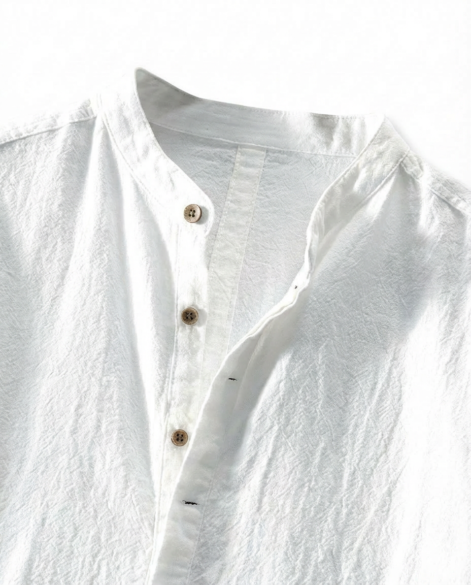 Elegancka męska koszula lniana | Luźny krój | Miękka tkanina | Na co dzień