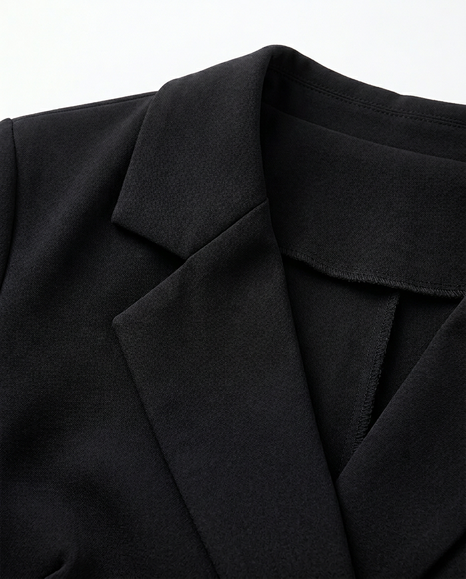 Sukienka Damska Elegancka | Strukturalny Krój | Długie Rękawy | Do Pracy