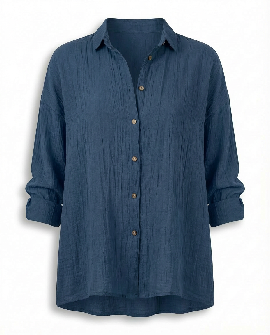 Koszula Damska Elegancka | Dopasowany Krój | Plisowany Design | Do Pracy i Na Wyjścia