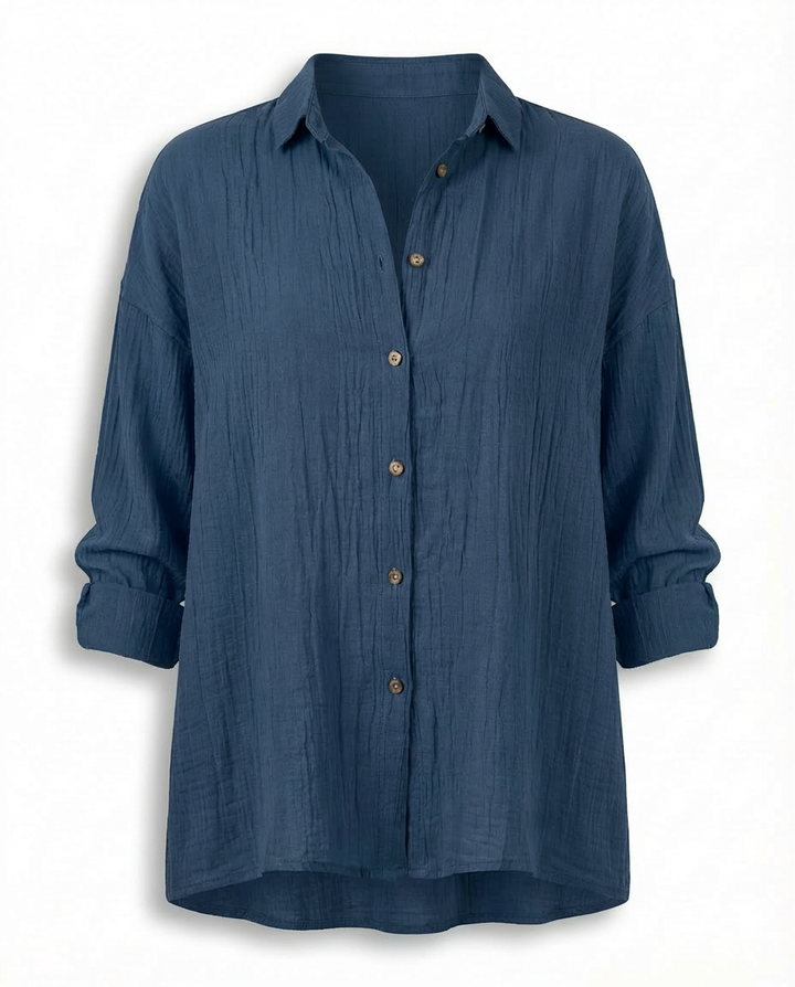 Koszula Damska Elegancka | Dopasowany Krój | Plisowany Design | Do Pracy i Na Wyjścia