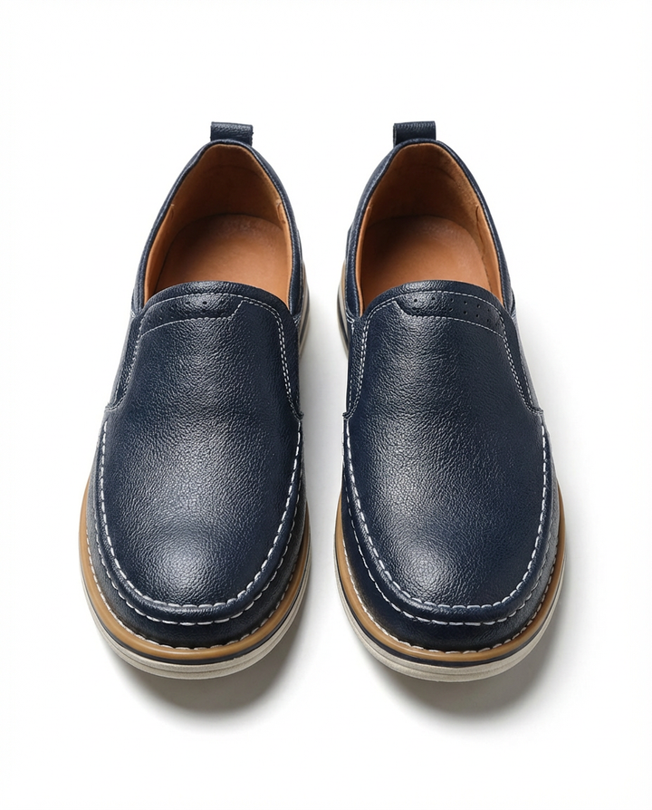 Skórzane mokasyny męskie | Klasyczny krój | Amortyzowany komfort | Na co dzień