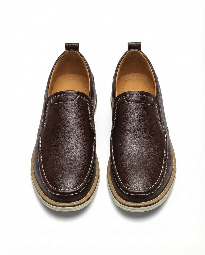 Skórzane mokasyny męskie | Klasyczny krój | Amortyzowany komfort | Na co dzień