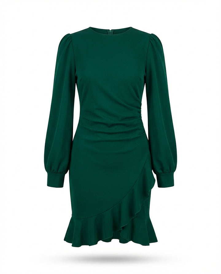 Sukienka Damska Letnia z Falbaną | Luźny Krój | Lekki Materiał | Na Wiosnę i Lato