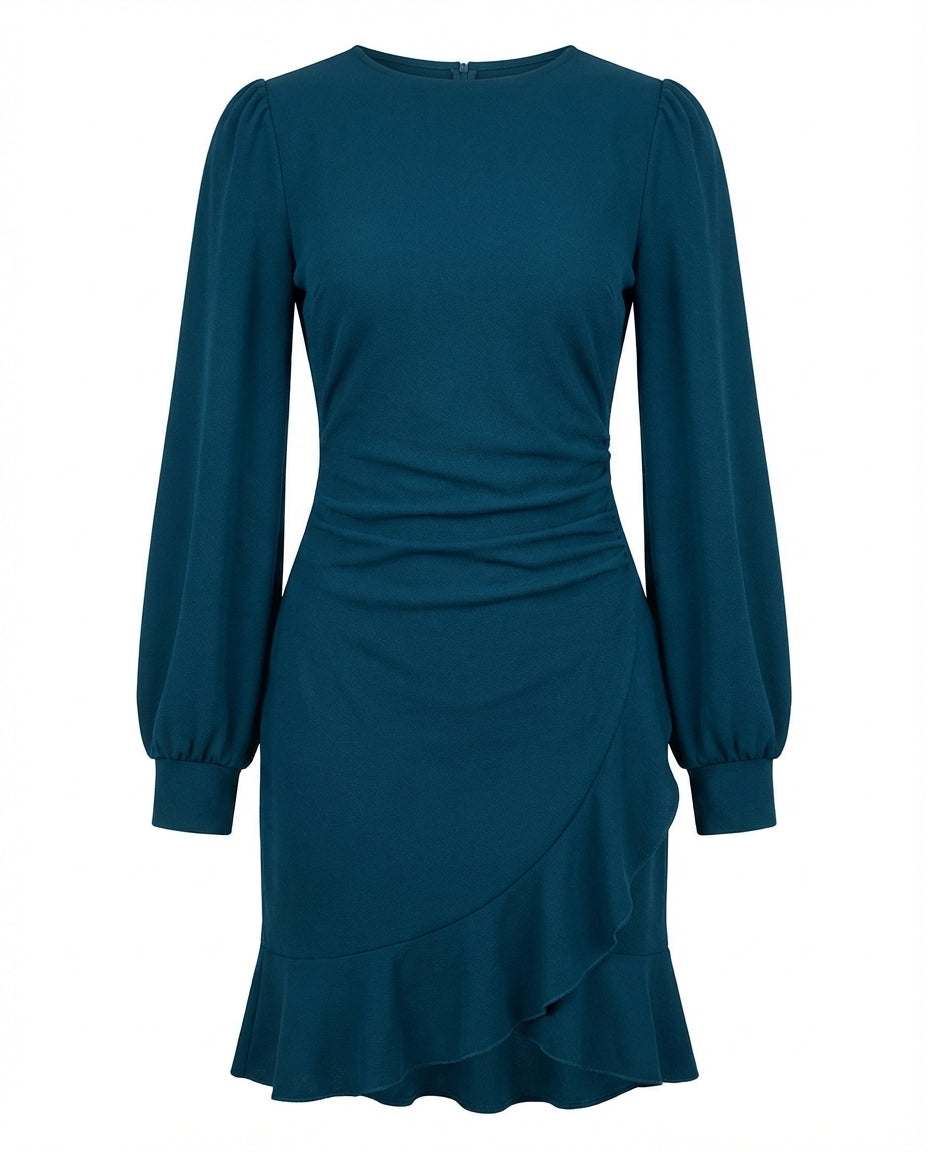 Sukienka Damska Letnia z Falbaną | Luźny Krój | Lekki Materiał | Na Wiosnę i Lato