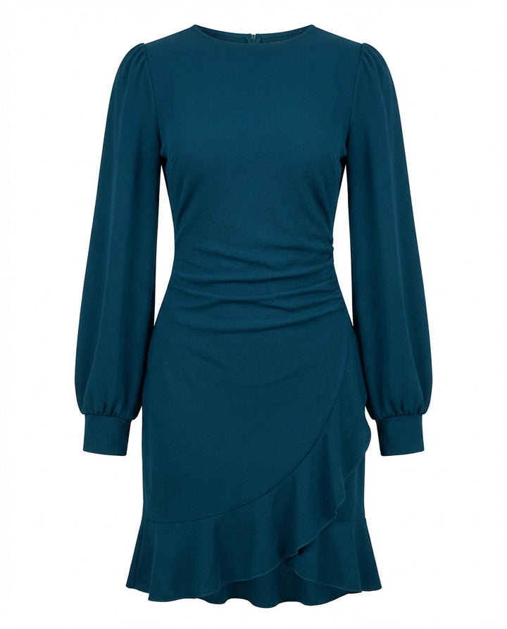 Sukienka Damska Letnia z Falbaną | Luźny Krój | Lekki Materiał | Na Wiosnę i Lato