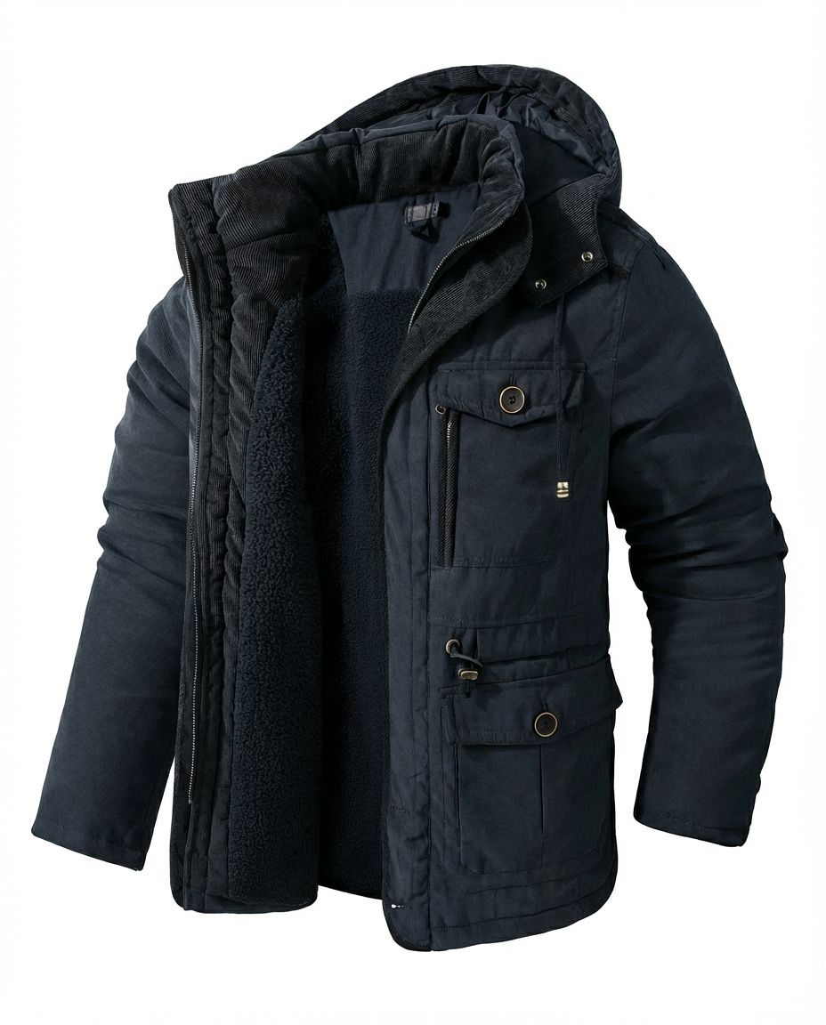 Męska kurtka zimowa | Długi krój | Wysoka izolacja | Na zimę