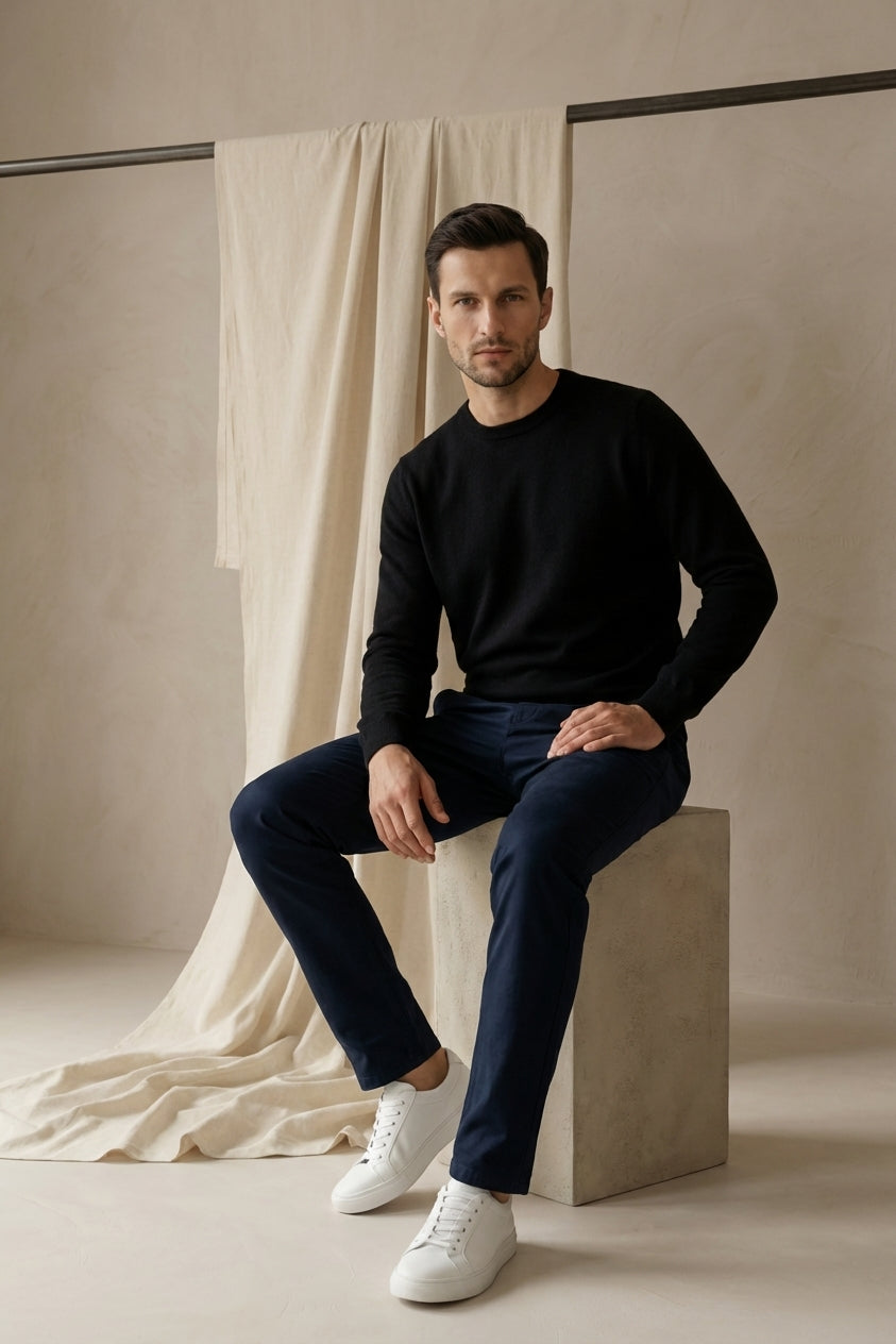 Spodnie Męskie Chino Wygodne | Prosty Krój | Swoboda Ruchów | Do Pracy i Na Co Dzień