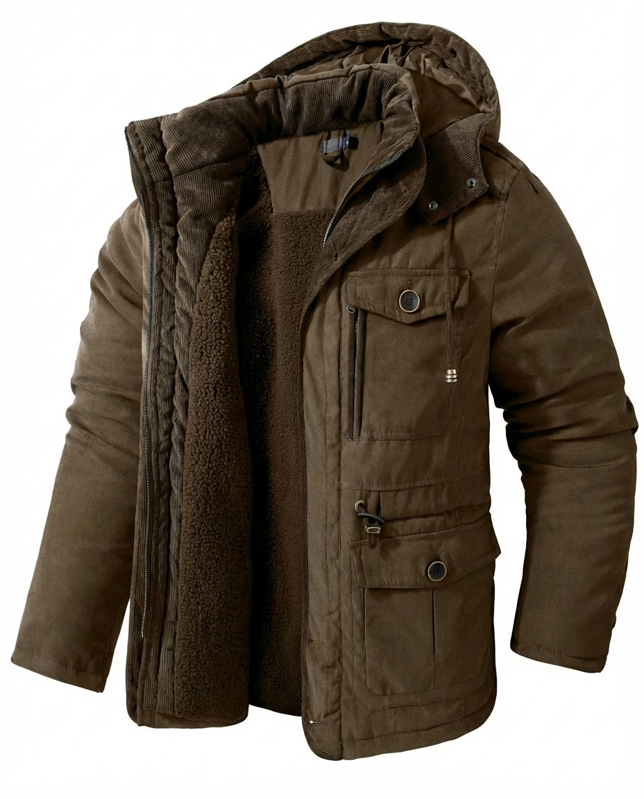 Męska kurtka zimowa | Długi krój | Wysoka izolacja | Na zimę