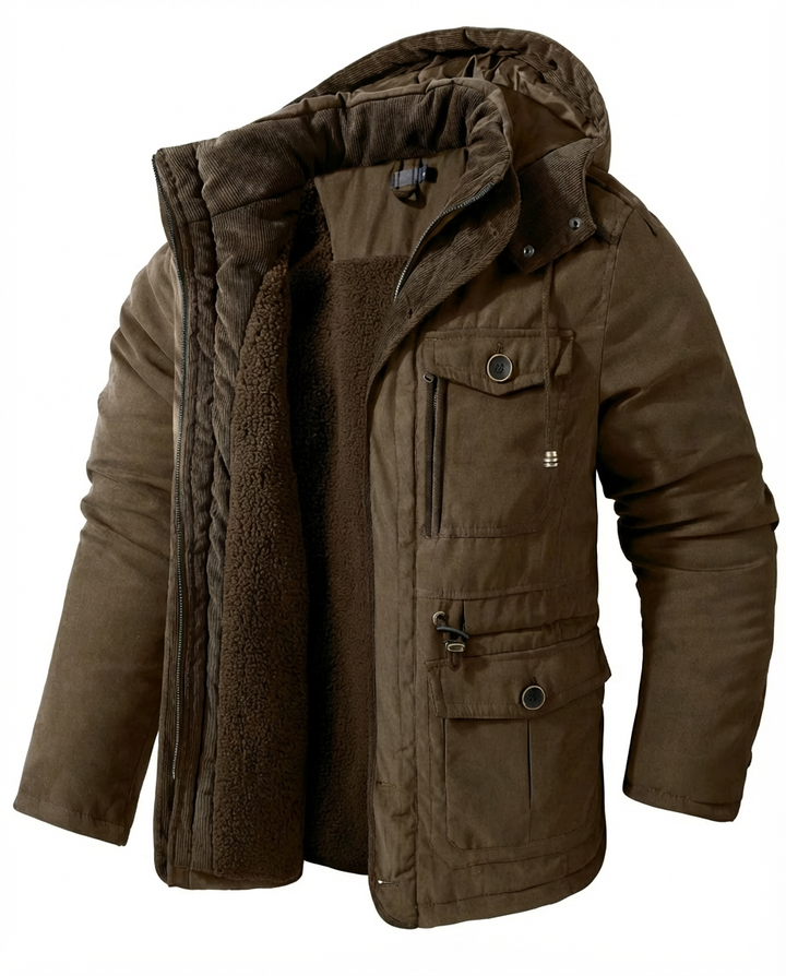 Męska kurtka zimowa | Długi krój | Wysoka izolacja | Na zimę