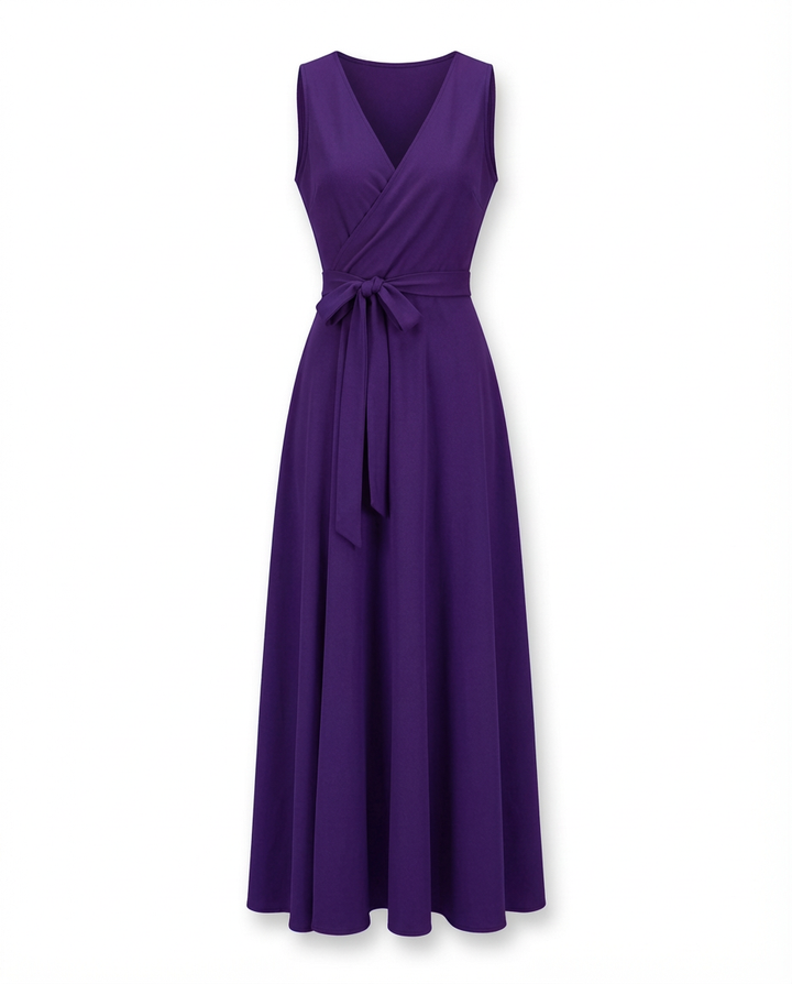 Sukienka na Wesele Damska Elegancka | Dopasowany Krój | Wyrafinowany Dekolt | Na Wiosnę i Lato