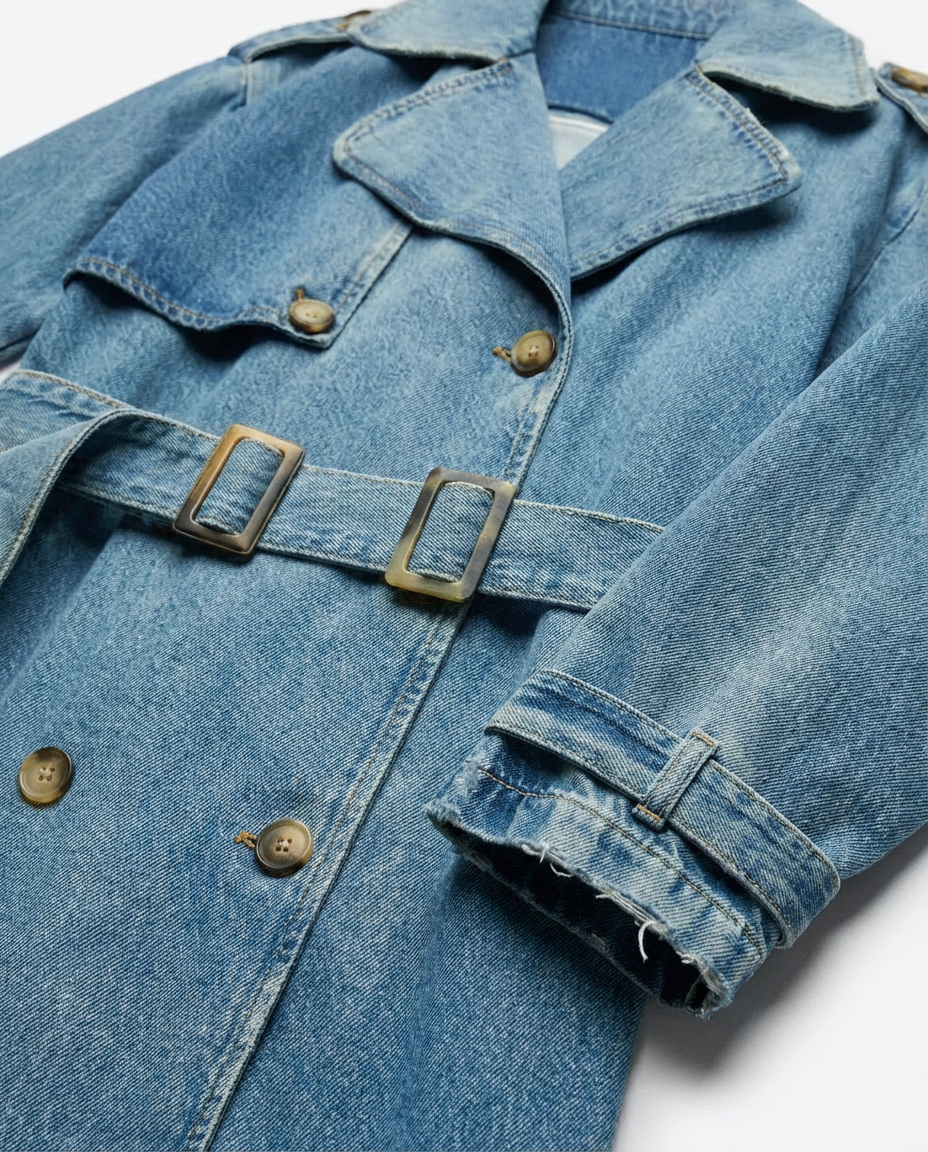 Trencz Damski Płaszcz Wiosenny Damski | Prosty Krój | Regulowany Pasek | Na Co Dzień