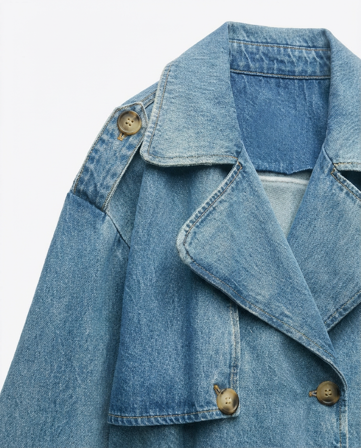 Trencz Damski Płaszcz Wiosenny Damski | Prosty Krój | Regulowany Pasek | Na Co Dzień