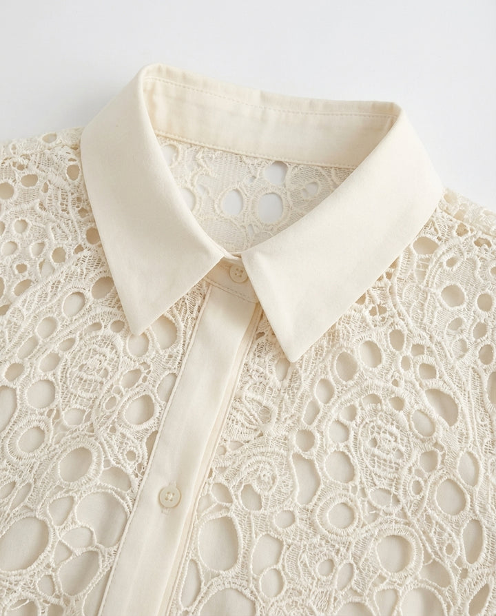 Sukienka Damska Koronkowa | Dopasowany Krój | Z Długimi Rękawami | Na Wesele i Letnie Przyjęcia