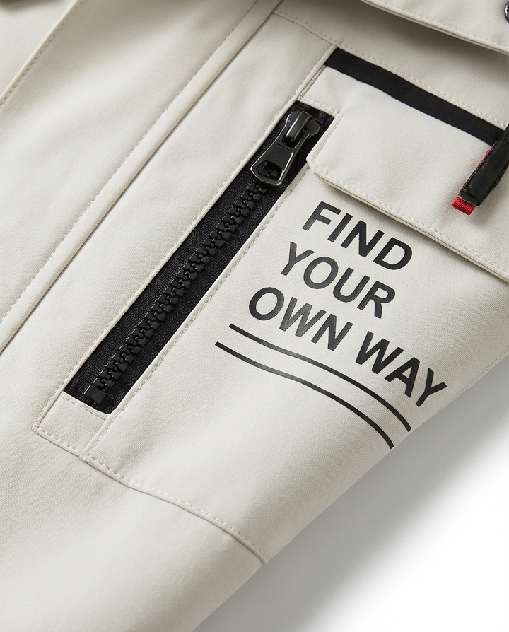 Kurtka Męska Kwadro | Wodoodporna, Z Kapturem, Zapięcia na Zamek - 6