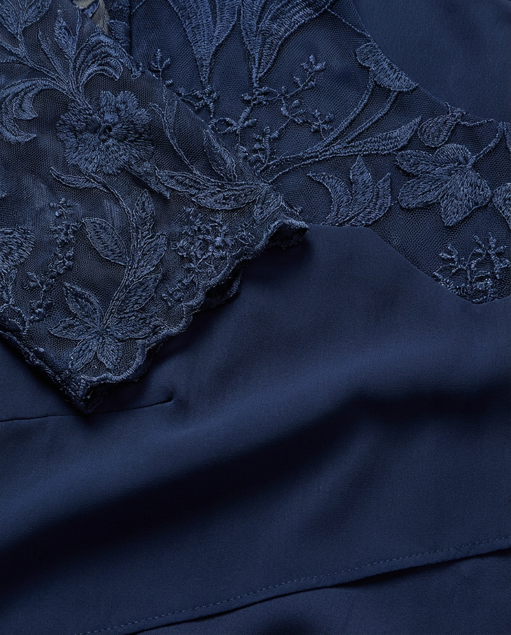 Sukienka Plus Size Sukienki Na Wesele | Elegancki Krój | Przezroczyste Rękawy | Na Wesele