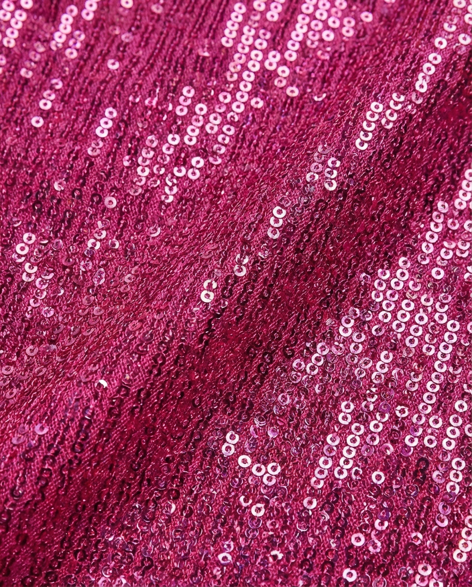 Krótka Sukienka z Cekinami | Lekki Luźny Krój z Dekoltem w Serek | Stylowa Sukienka na Imprezę