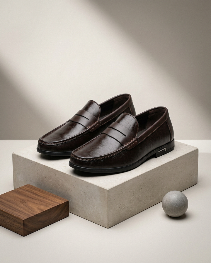 Buty Męskie Skórzane Eleganckie | Klasyczny Krój | Wygodna Wkładka | Na Co Dzień