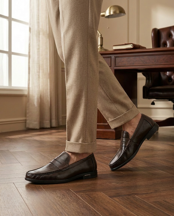 Buty Męskie Skórzane Eleganckie | Klasyczny Krój | Wygodna Wkładka | Na Co Dzień