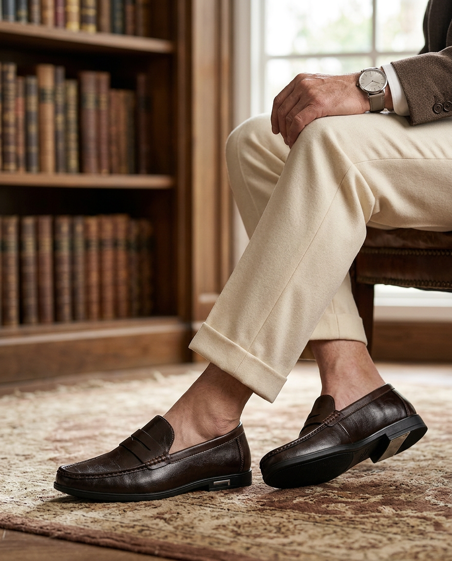 Buty Męskie Skórzane Eleganckie | Klasyczny Krój | Wygodna Wkładka | Na Co Dzień