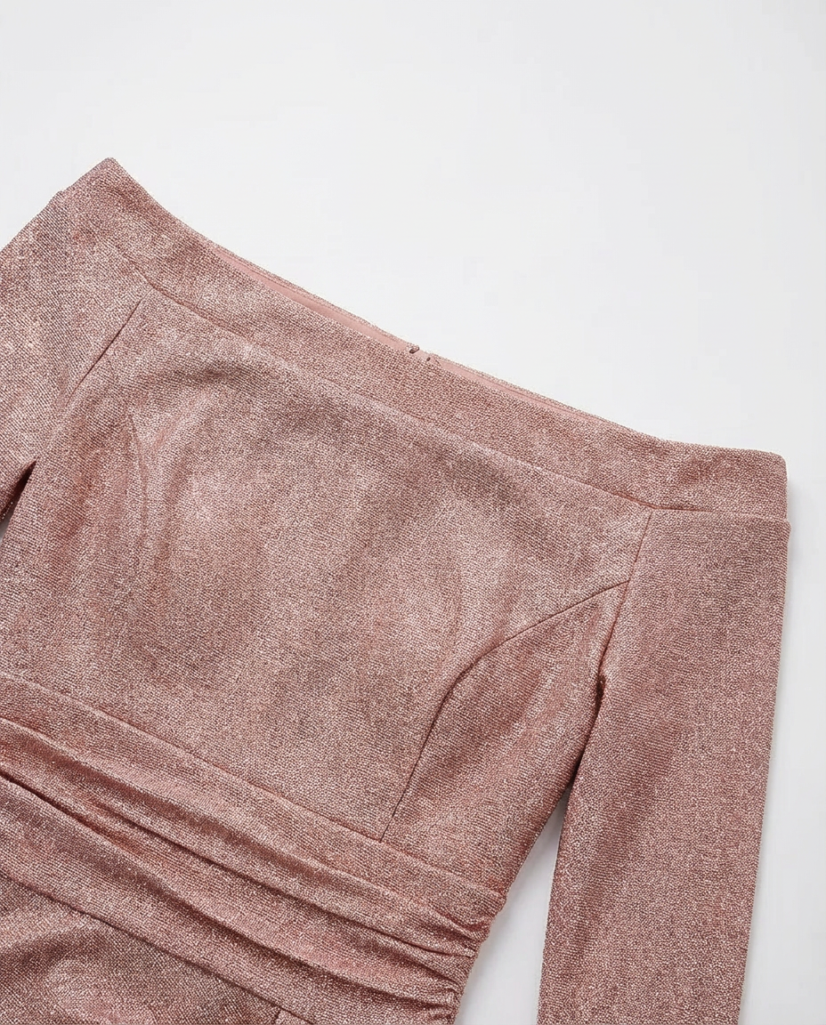 Sukienka Damska Elegancka w Gwiazdki | Dopasowany Krój | Wszechstronny Styl | Na Co Dzień i Na Wyjścia