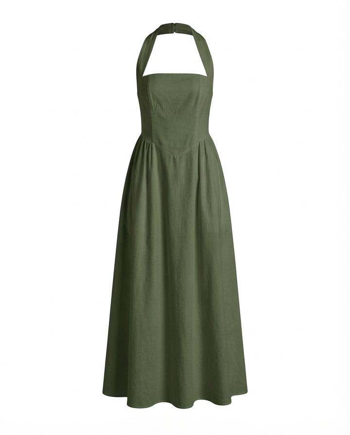 Sukienka Maxi Damska Elegancka | Rozszerzany Krój | Wygodna Tkanina | Na Wesele i Przyjęcia