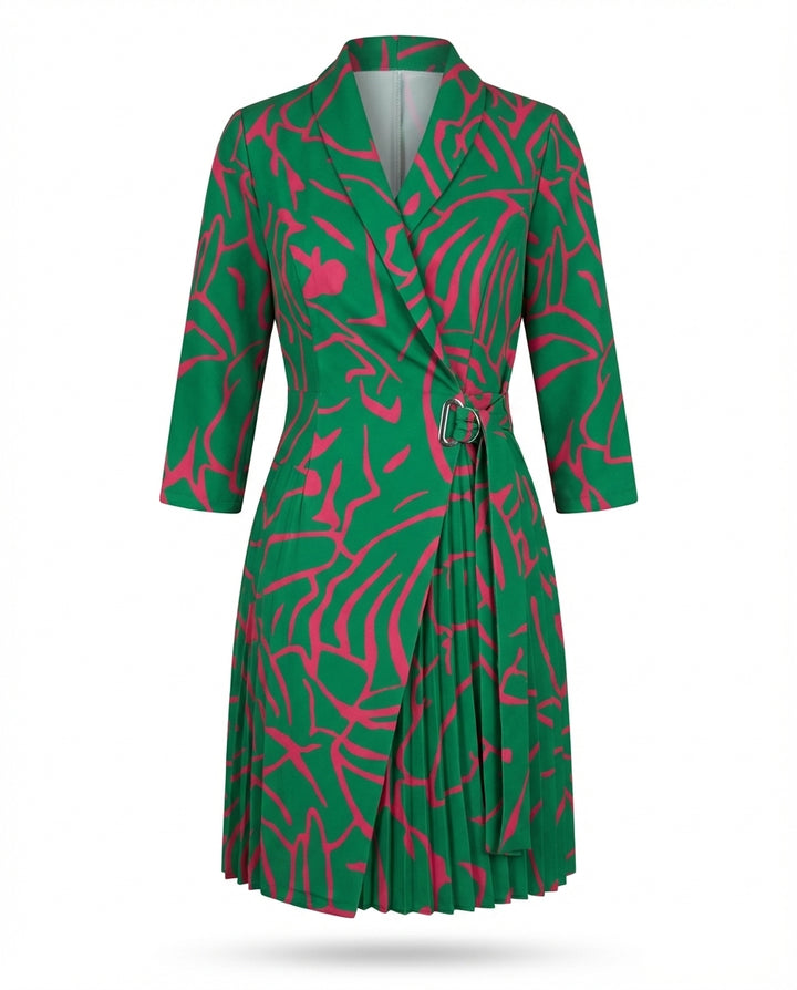 Sukienka Damska Plisowana Elegancka | Dopasowany Krój | Wygodny Materiał | Na Co Dzień