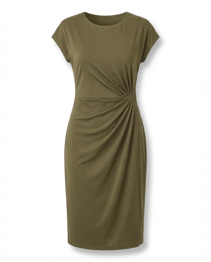 Sukienka Damska Letnia | Prosta Sylwetka | Klasyczny Dekolt | Na Co Dzień