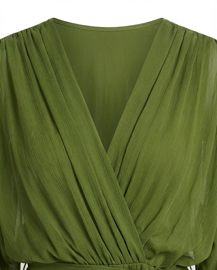 Sukienka Damska Midi Szyfonowa | Luźny Krój | Delikatny Pasek | Na Co Dzień