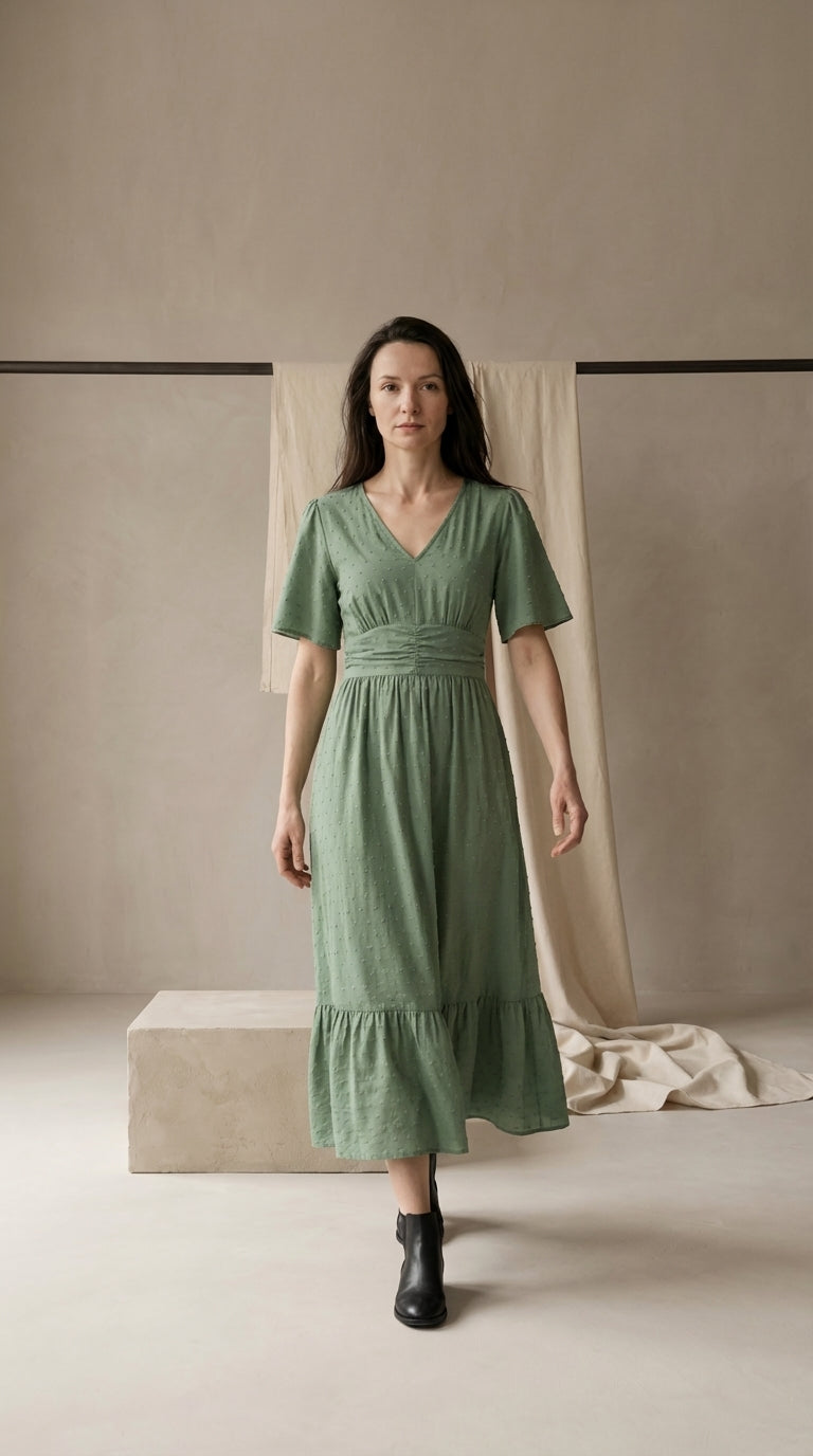 Sukienka Damska Maxi | Luźny Krój | Wygodna Tkanina | Na Co Dzień