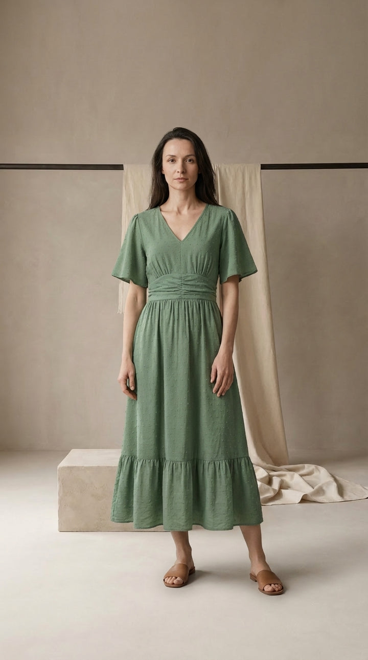 Sukienka Damska Maxi | Luźny Krój | Wygodna Tkanina | Na Co Dzień