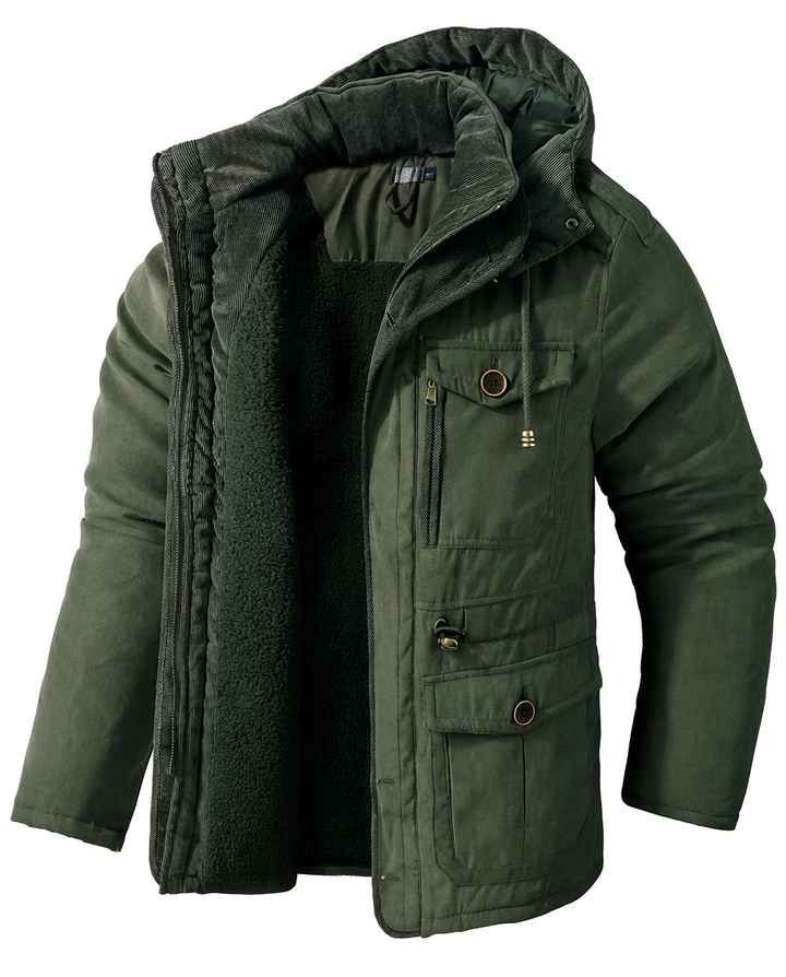 Męska kurtka zimowa | Długi krój | Wysoka izolacja | Na zimę