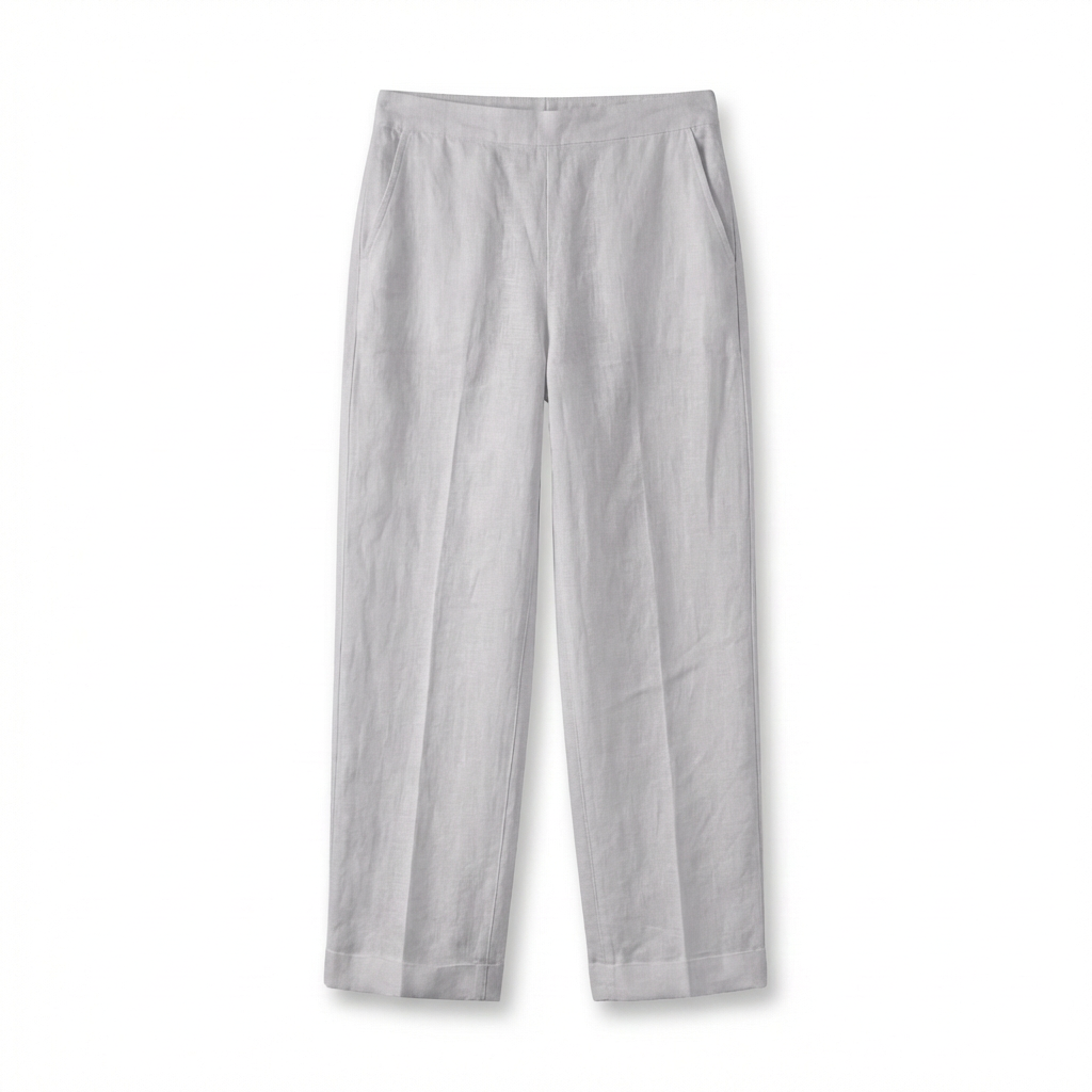 Spodnie Damskie Lniane Eleganckie | Workowaty Krój | Lekkie Materiały | Na Co Dzień