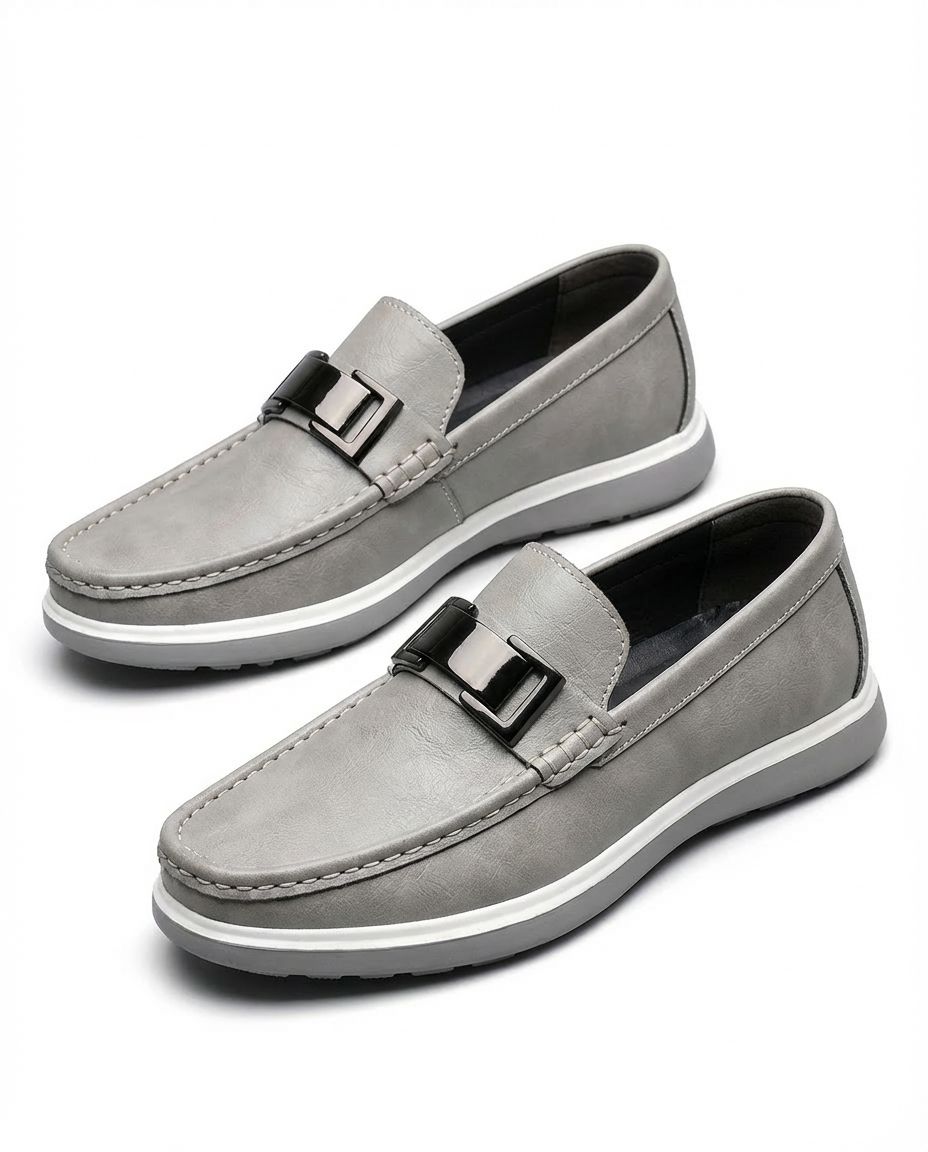 Mokasyny męskie skórzane | Klasyczny krój | Wygodne wsuwane | Na co dzień