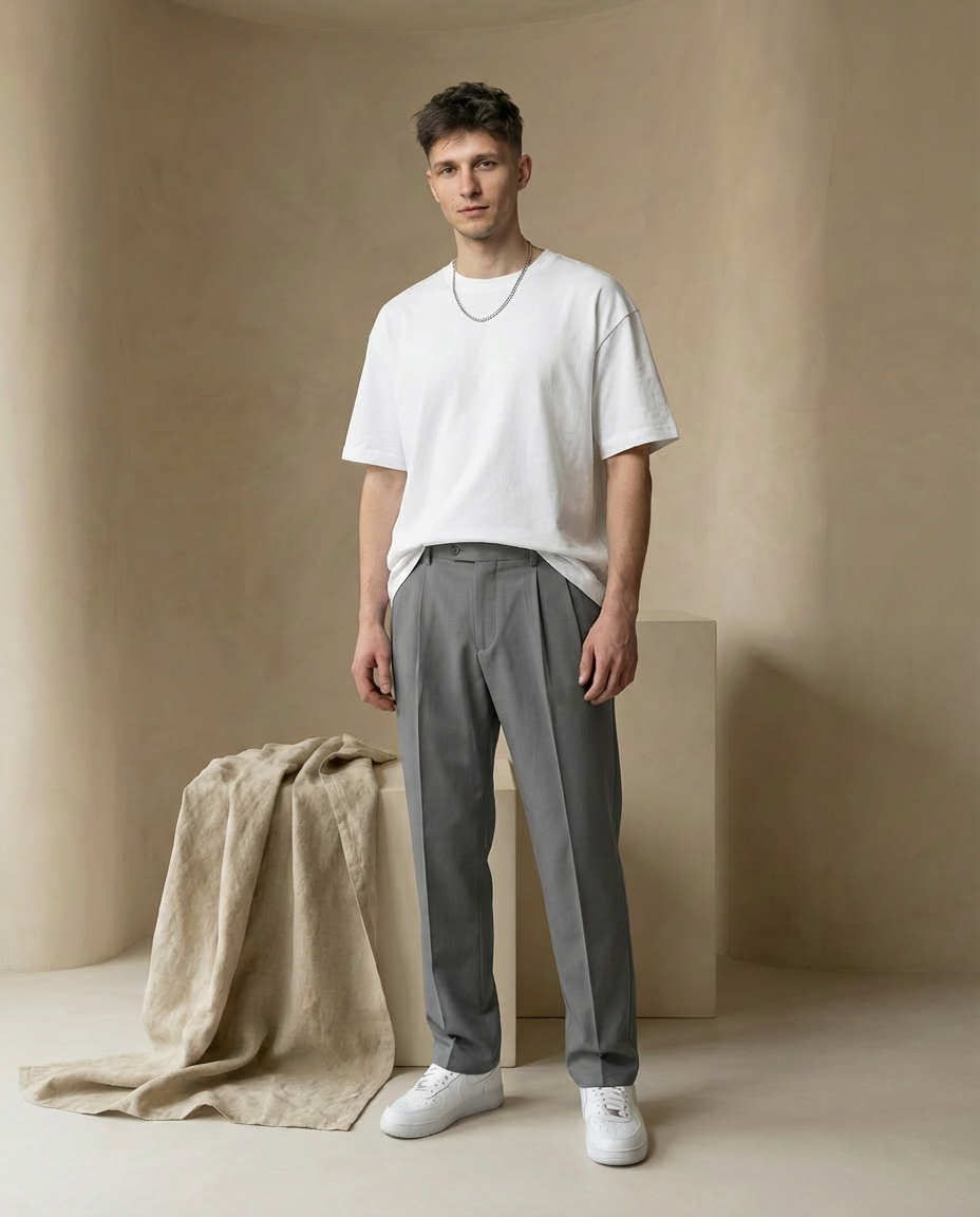 Spodnie Męskie Casual Eleganckie | Luźny Krój | Wygodna Tkanina | Do Pracy i Na Co Dzień