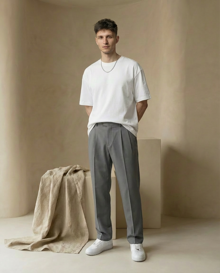 Spodnie Męskie Casual Eleganckie | Luźny Krój | Wygodna Tkanina | Do Pracy i Na Co Dzień