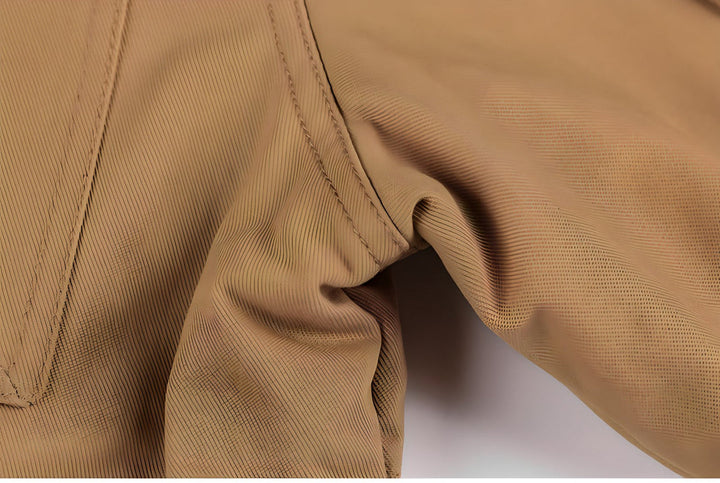 Męska Kurtka Wojskowa z Podszewką | Kieszenie Wielofunkcyjne | Styl Użytkowy