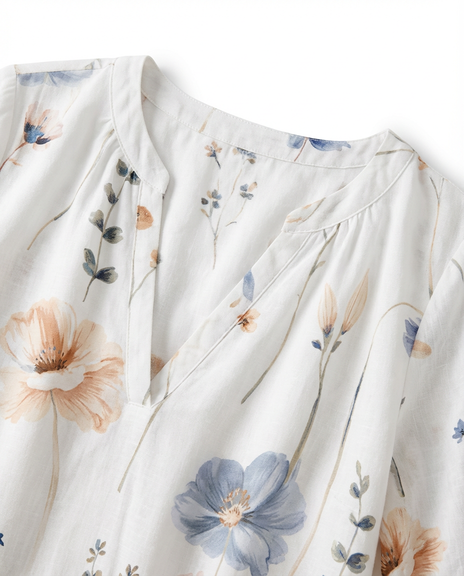 Sukienka Midi Kwiatowa | Luźny Krój | Miękka Tkanina | Na Lato