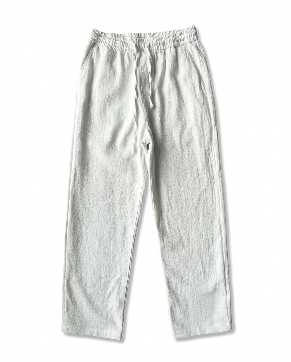 Spodnie Męskie Spodnie Lniane Męskie | Luźny Krój | Oddychająca Tkanina | Na Co Dzień