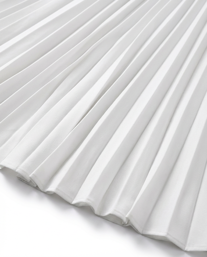 Sukienka Midi Elegancka | Dopasowany Krój | Dekolt w Kształcie V | Na Wiosnę i Lato